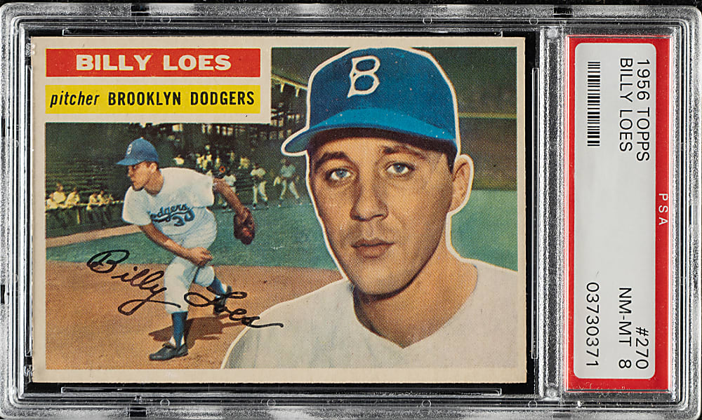 1956 Topps #270 Billy Loes PSA NM-MT 8