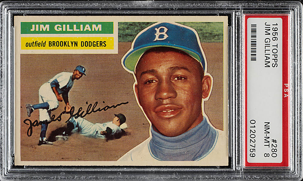 1956 Topps #280 Jim Gilliam PSA NM-MT 8