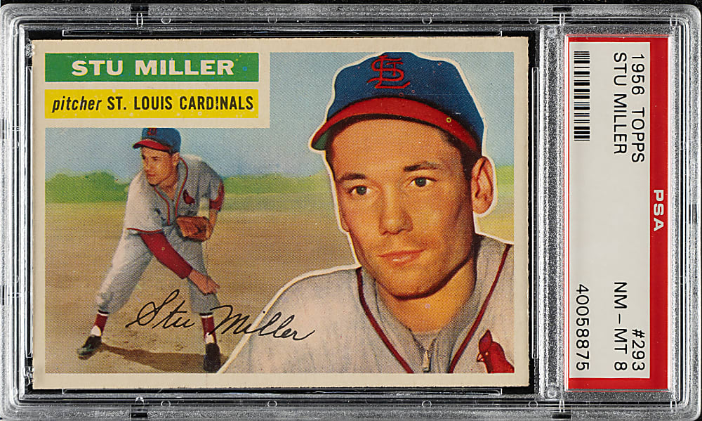 1956 Topps #293 Stu Miller PSA NM-MT 8