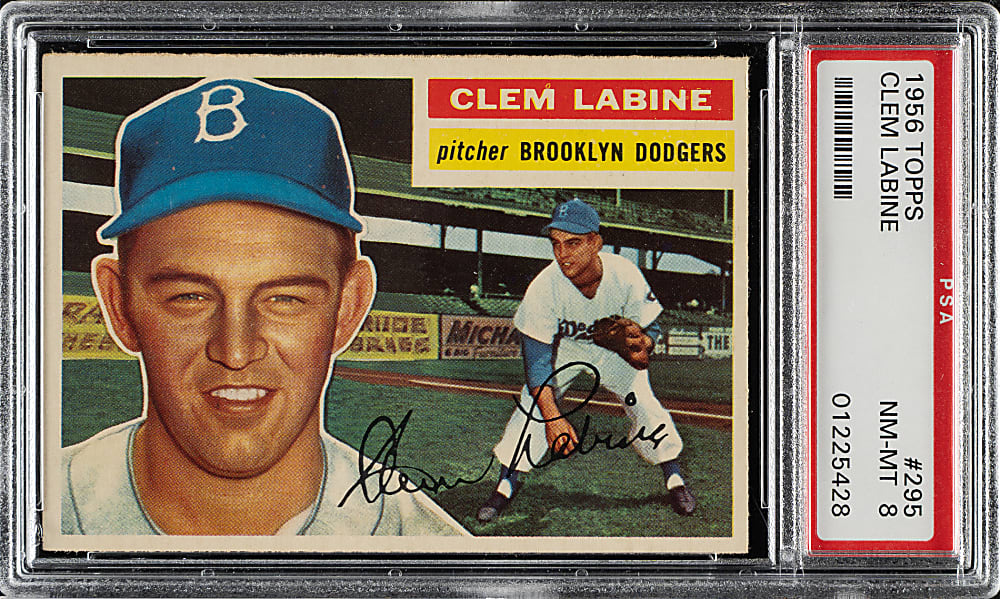 1956 Topps #295 Clem Labine PSA NM-MT 8