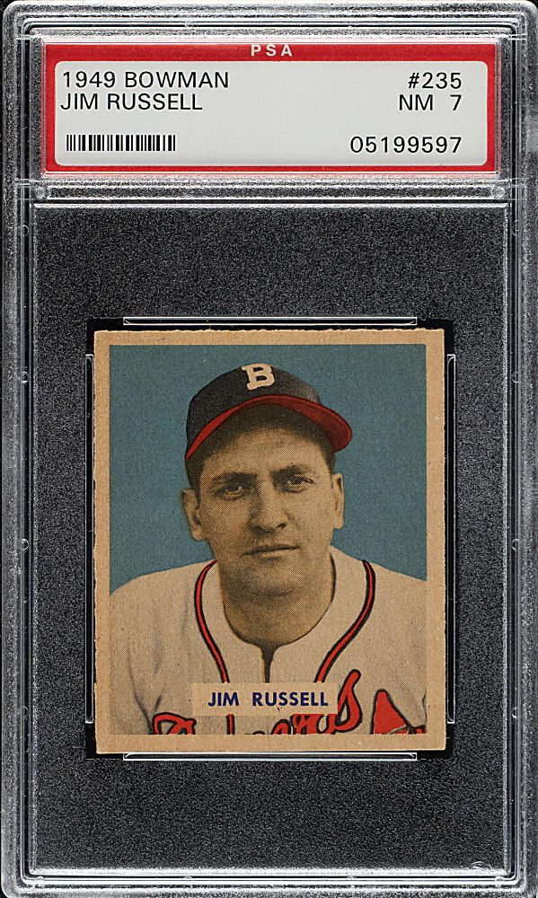 1949 Bowman #235 Jim Russell PSA NM 7
