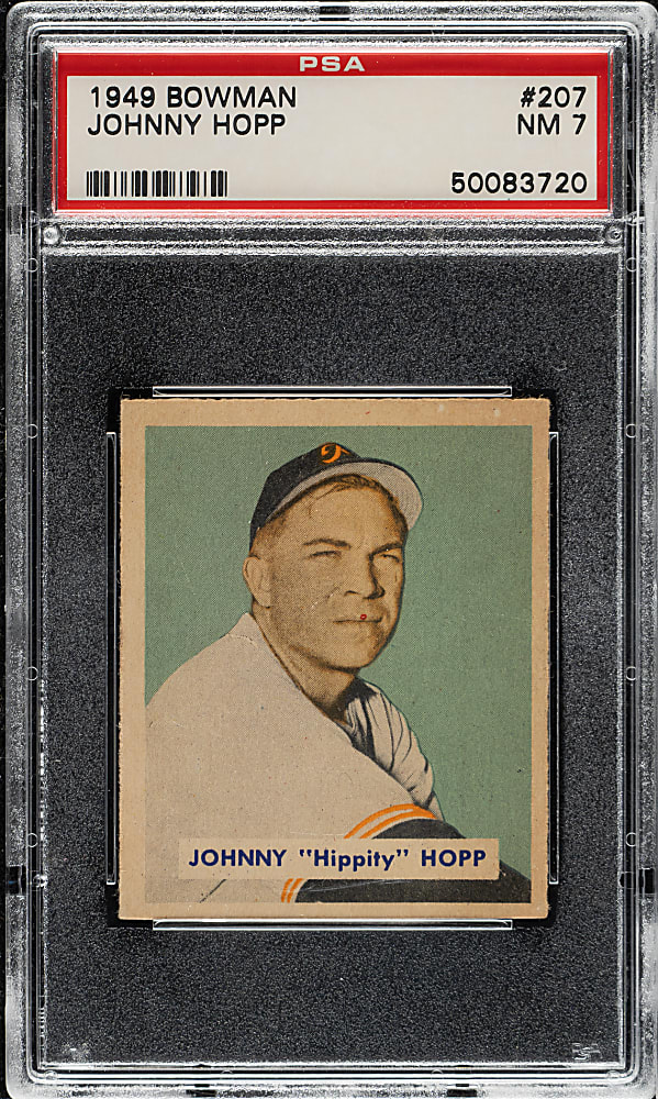 1949 Bowman #207 Johnny Hopp PSA NM 7
