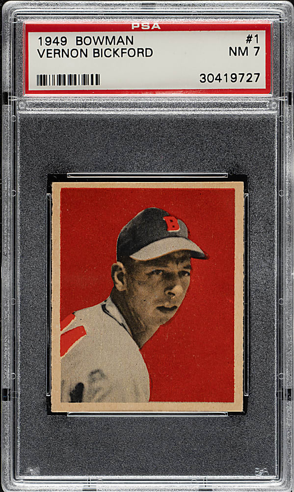 1949 Bowman #1 Vernon Bickford PSA NM 7