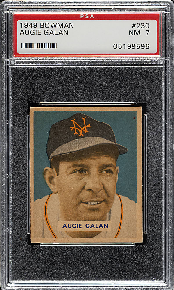 1949 Bowman #230 Augie Galan PSA NM 7