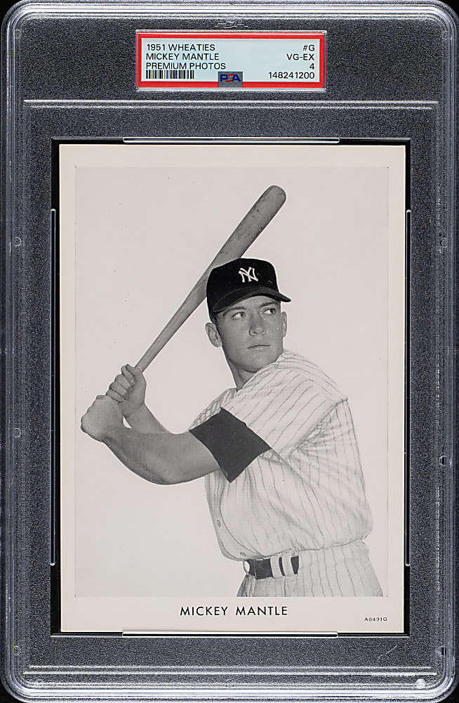 1951 Wheaties Premium Photos #G Mickey Mantle PSA VG-EX 4