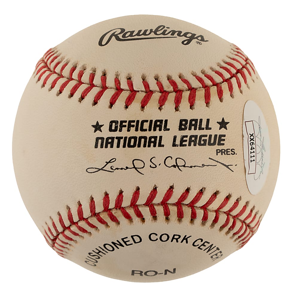 Hank Aaron Single-Signed Limited-Edition Baseball with "H.R. King" Inscription - JSA