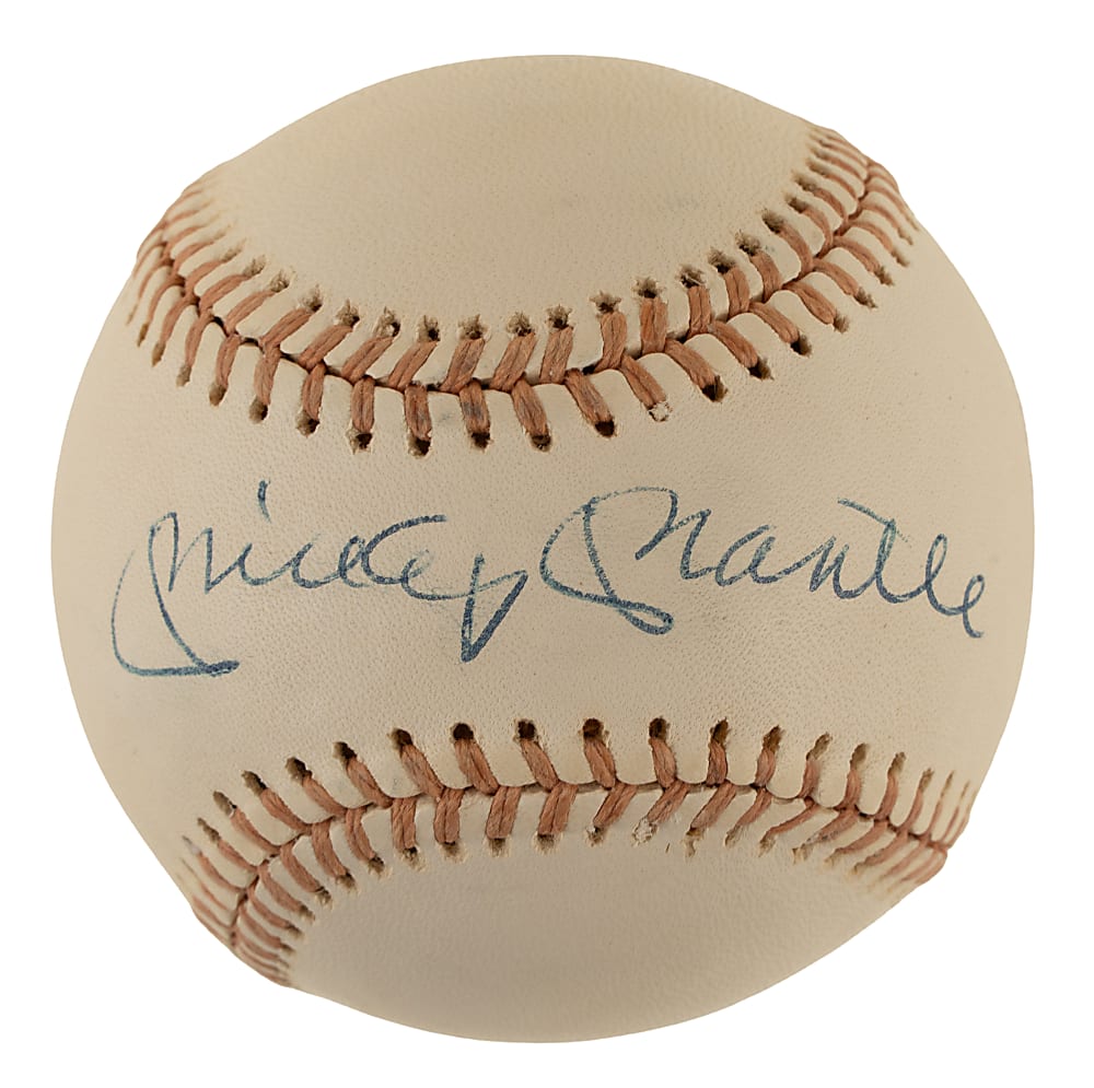 Mickey Mantle Single-Signed Baseball - JSA