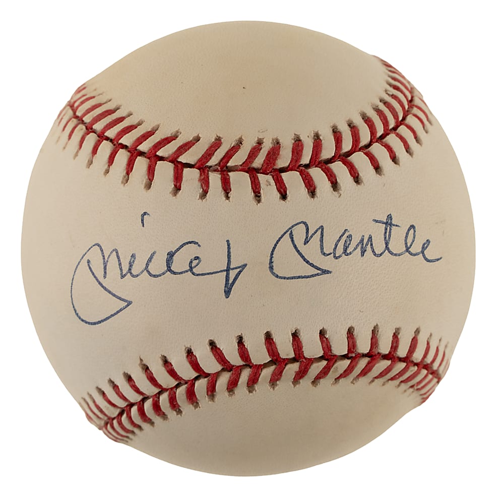 Mickey Mantle Single-Signed Baseball - JSA