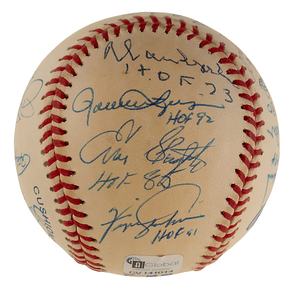 Hall of Fame Multi-Signed Baseball (17 Signatures) - JSA - All with Hall of Fame Inscriptions