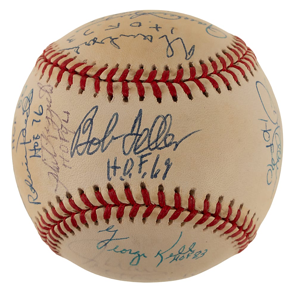 Hall of Fame Multi-Signed Baseball (17 Signatures) - JSA - All with Hall of Fame Inscriptions