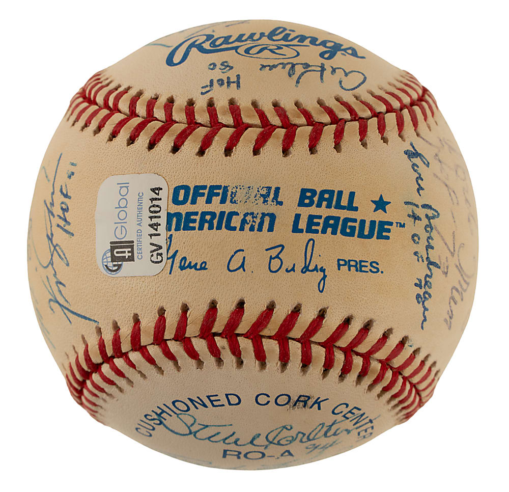 Hall of Fame Multi-Signed Baseball (17 Signatures) - JSA - All with Hall of Fame Inscriptions
