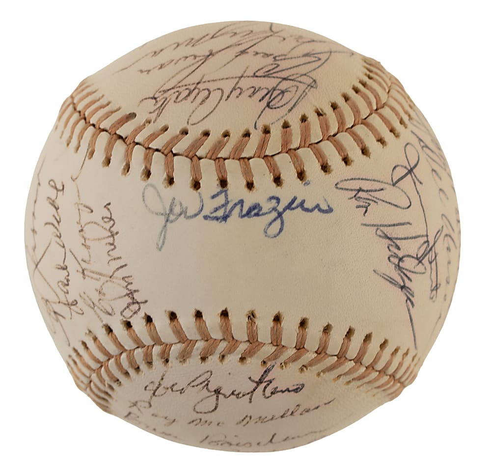 1975 New York Mets Team-Signed Baseball with Tom Seaver and Joe Torre - PSA/DNA