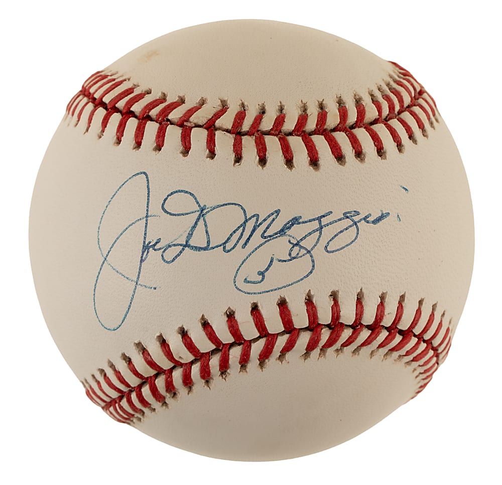 Joe DiMaggio Single-Signed Baseball with "5" Inscription - JSA