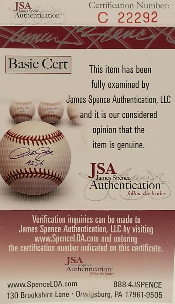 Hank Aaron Single-Signed Baseball - JSA