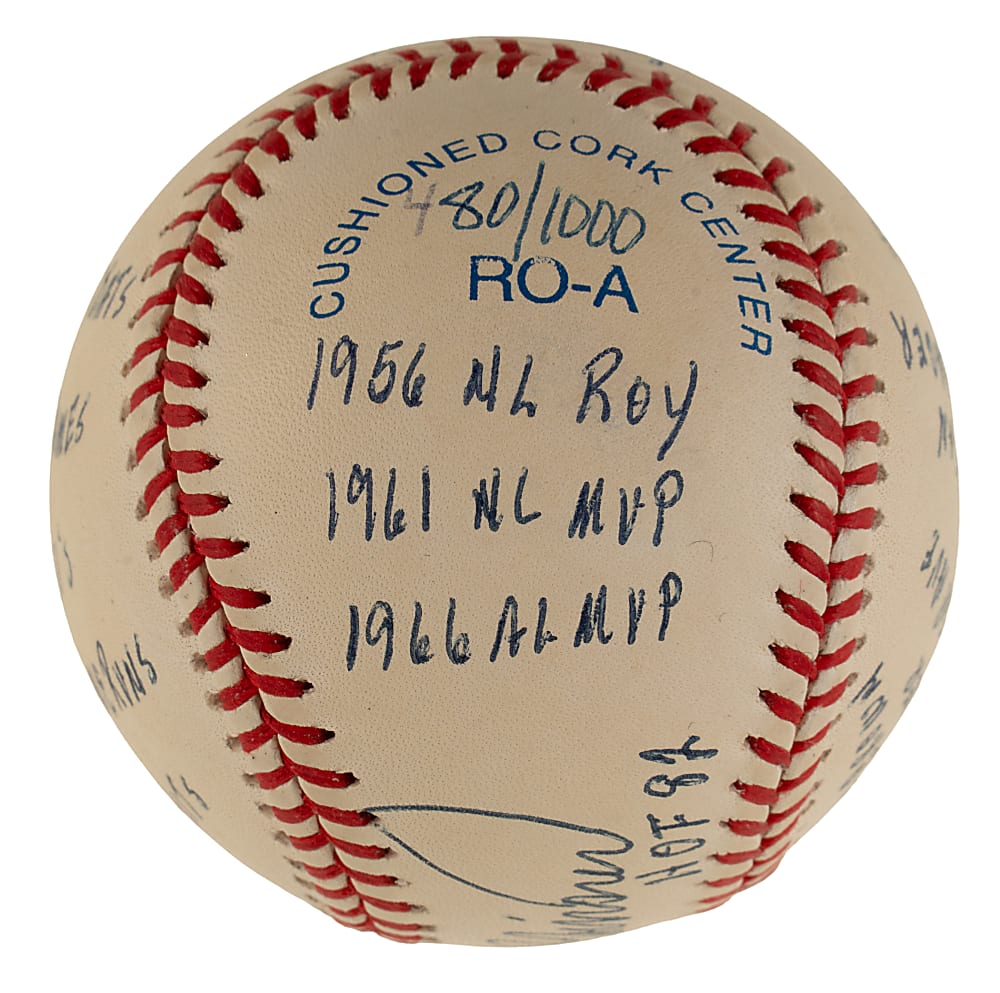 Frank Robinson Single-Signed Limited-Edition Stat Baseball - JSA
