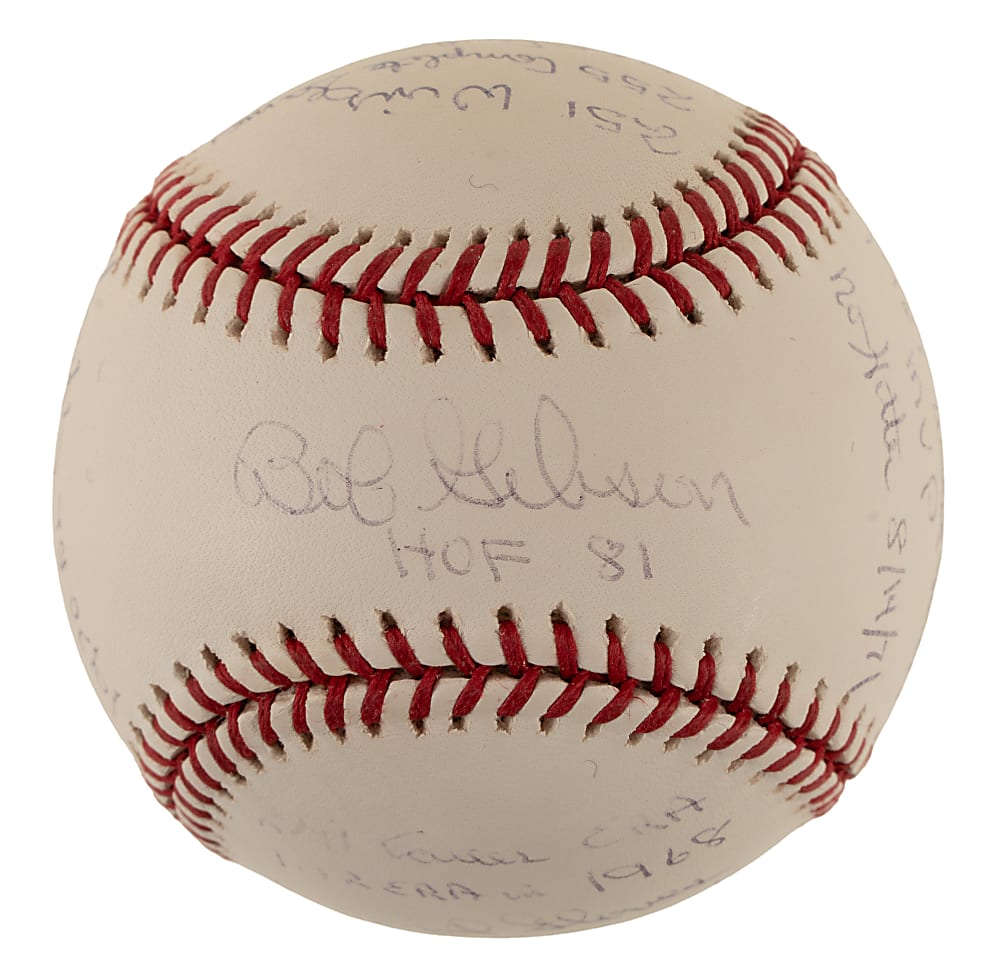 Bob Gibson Single-Signed Limited-Edition Stat Baseball - JSA
