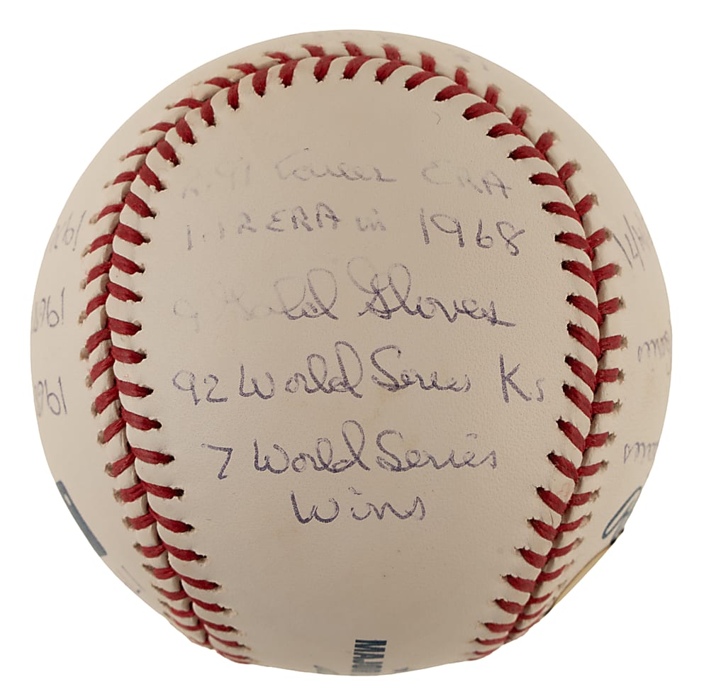 Bob Gibson Single-Signed Limited-Edition Stat Baseball - JSA