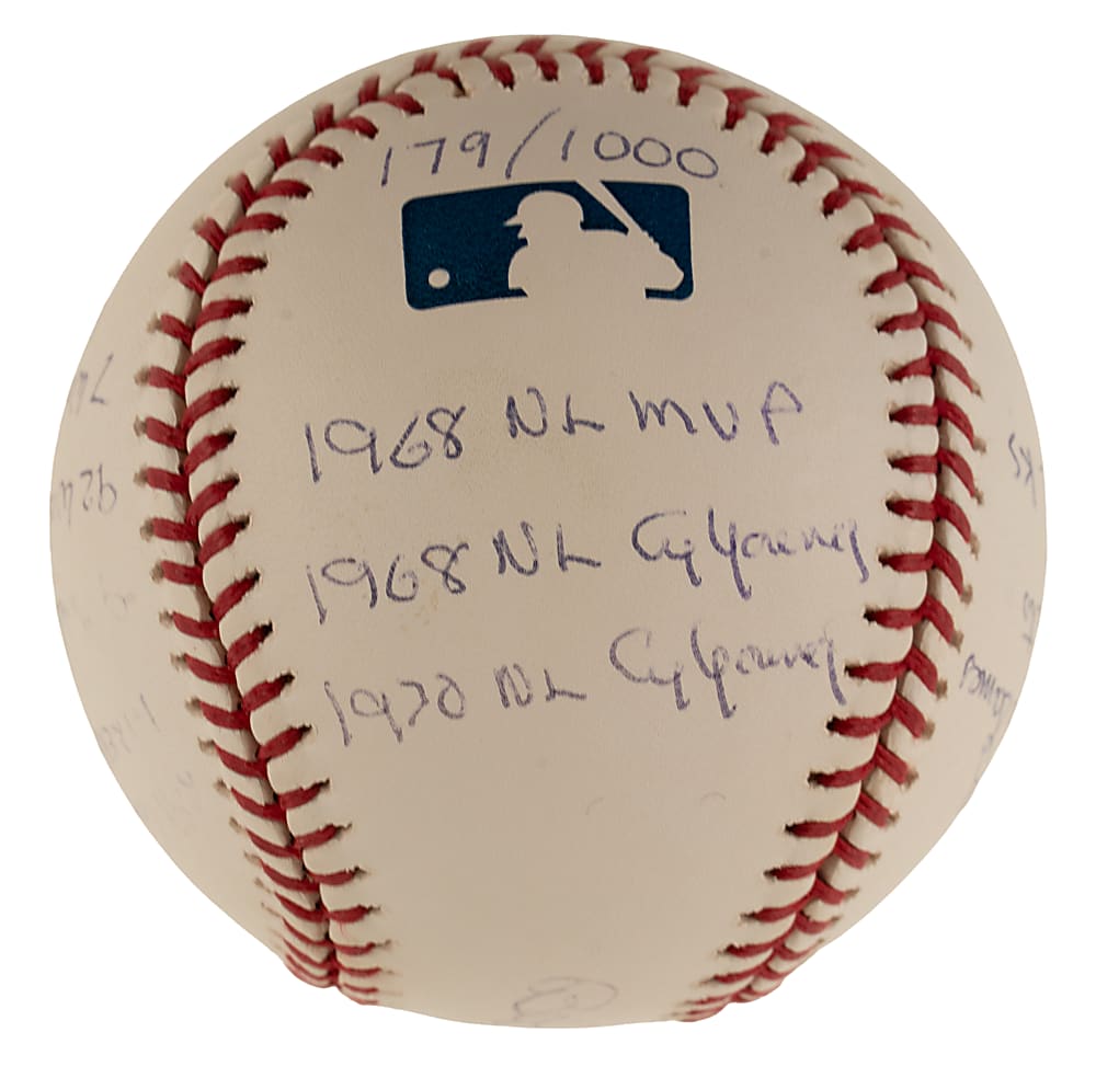 Bob Gibson Single-Signed Limited-Edition Stat Baseball - JSA
