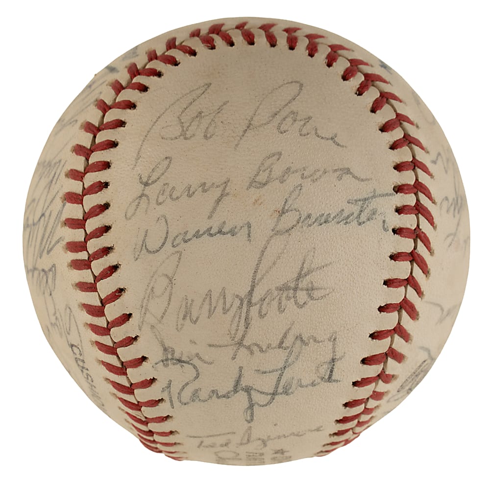 1977 Philadelphia Phillies Team-Signed Baseball with Mike Schmidt and Steve Carlton