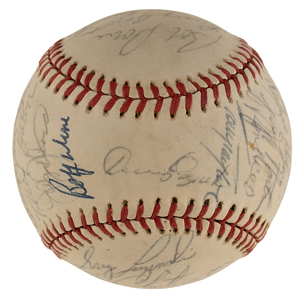 1977 Philadelphia Phillies Team-Signed Baseball with Mike Schmidt and Steve Carlton