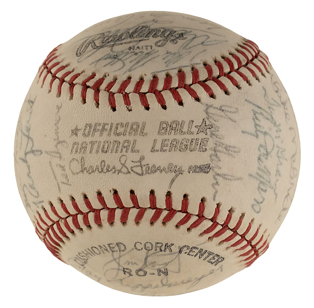 1977 Philadelphia Phillies Team-Signed Baseball with Mike Schmidt and Steve Carlton