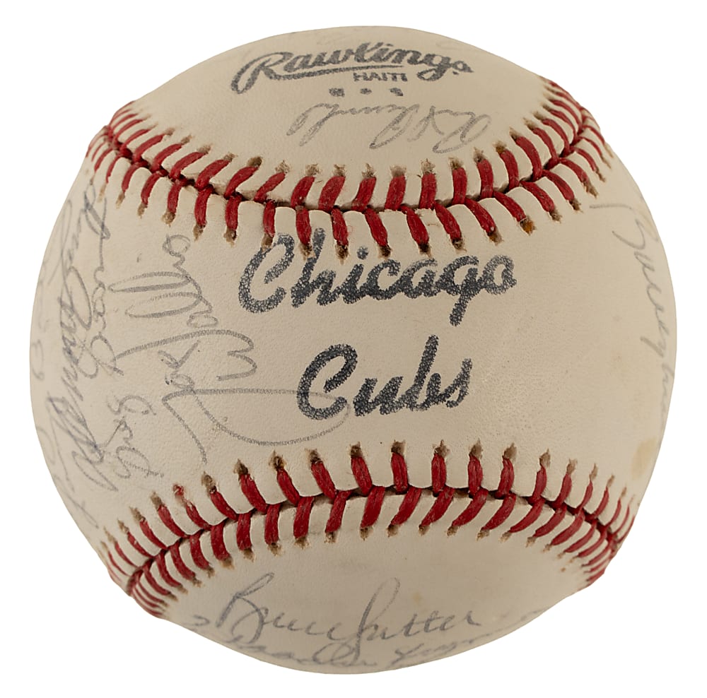 1978 Chicago Cubs Team-Signed Baseball with Bruce Sutter