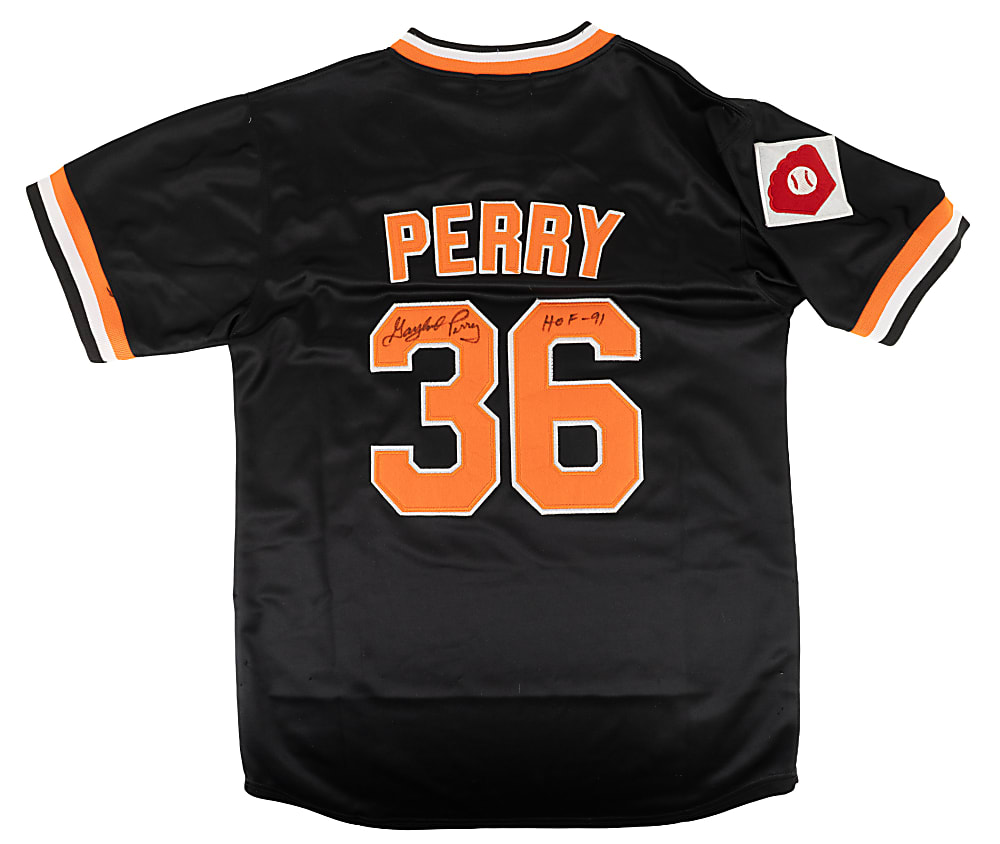 Gaylord Perry Signed San Francisco Giants Jersey with "HOF 91" Inscription - JSA