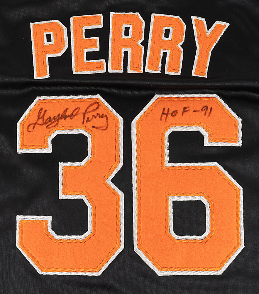 Gaylord Perry Signed San Francisco Giants Jersey with "HOF 91" Inscription - JSA
