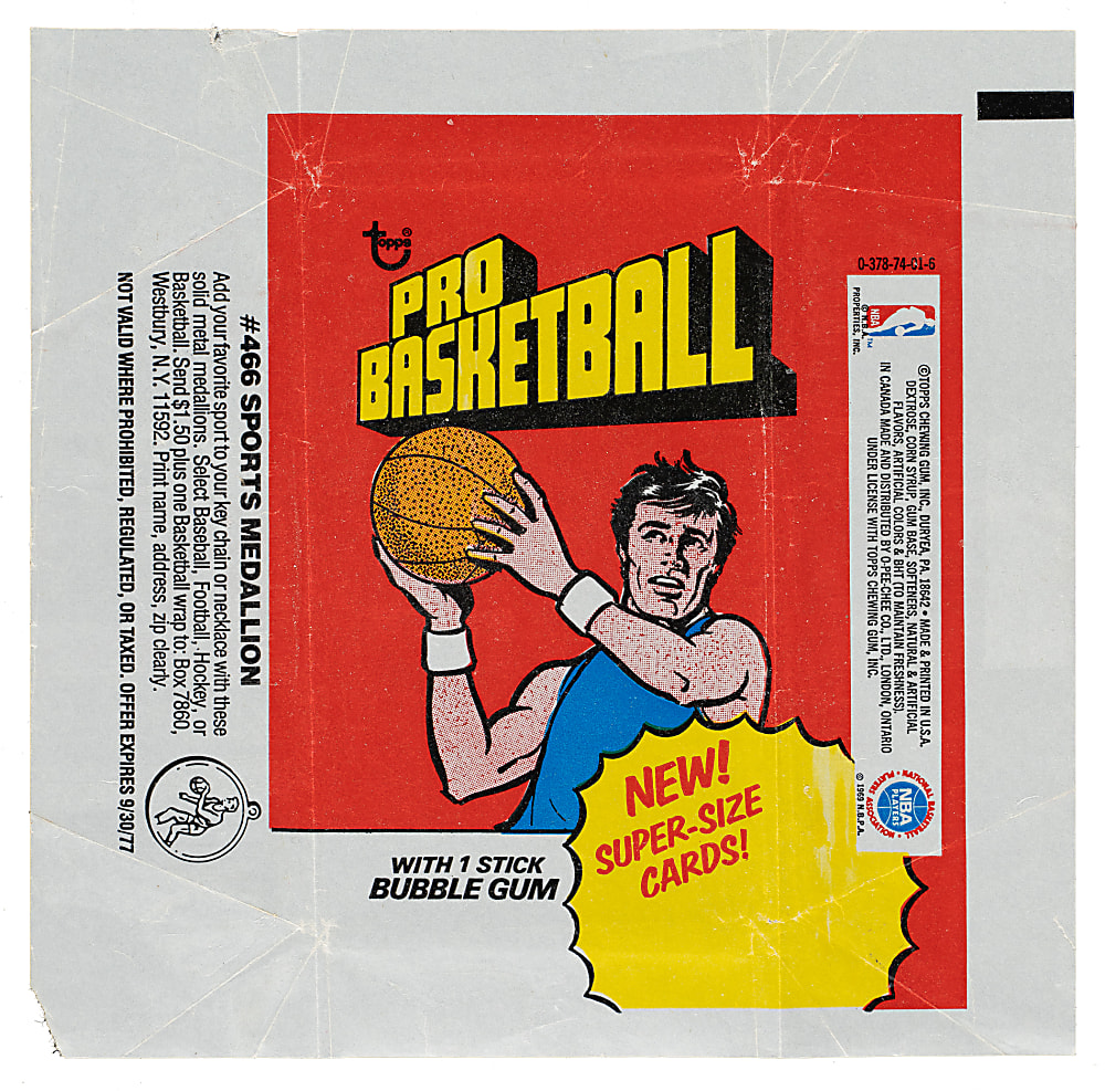 1976-1977 Topps Basketball Complete Set (144) Plus Wrapper