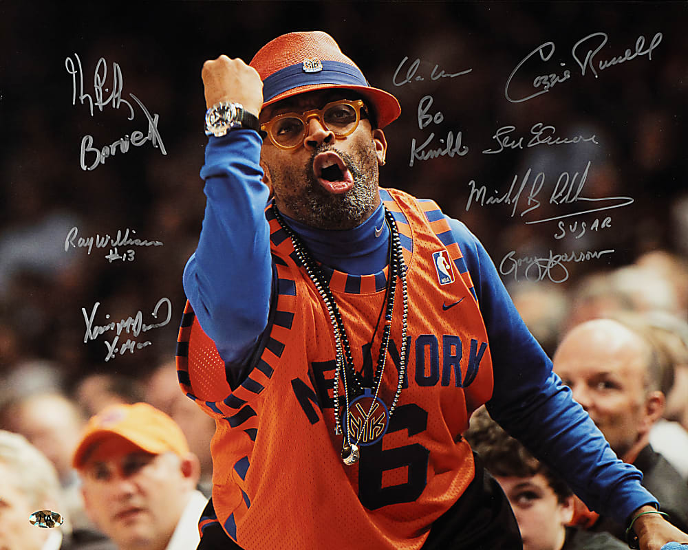 Basketball Hall of Famers and Stars Signed Photograph and Check Collection (8) Including Kareem Abdul-Jabbar