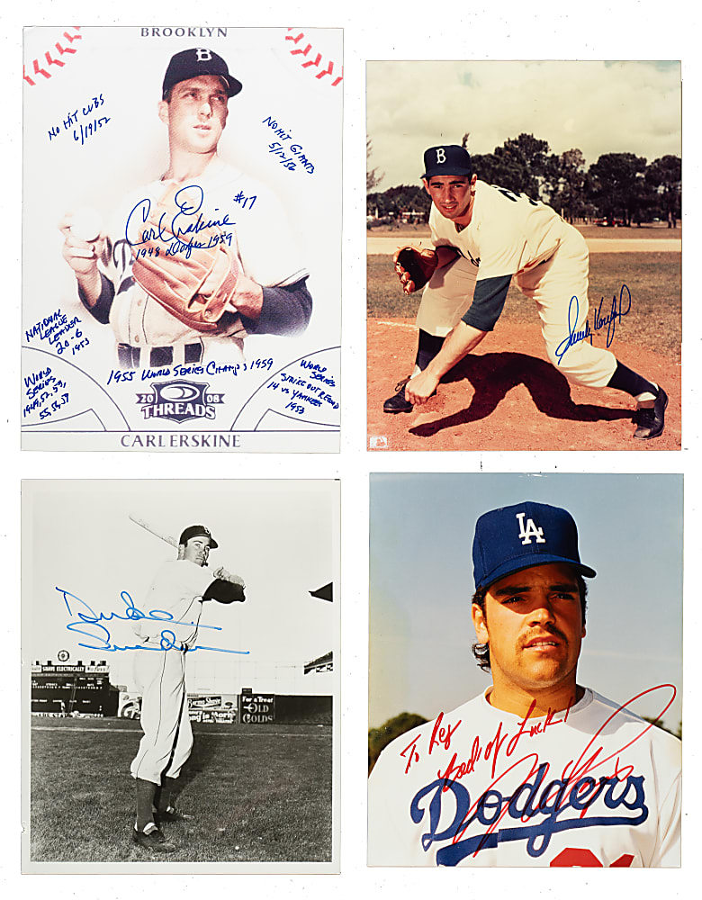 1950s to 1990s Brooklyn and Los Angeles Dodgers Signed Photograph Collection (32) Including Sandy Koufax