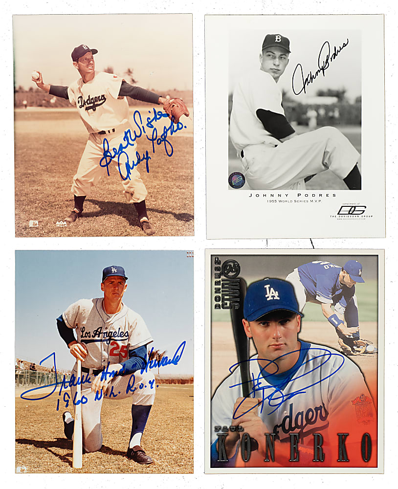 1950s to 1990s Brooklyn and Los Angeles Dodgers Signed Photograph Collection (32) Including Sandy Koufax