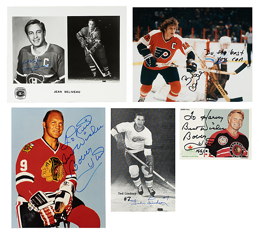 Hockey Hall of Famers and Stars Signed Photograph Collection (18) Including Bobby Hull
