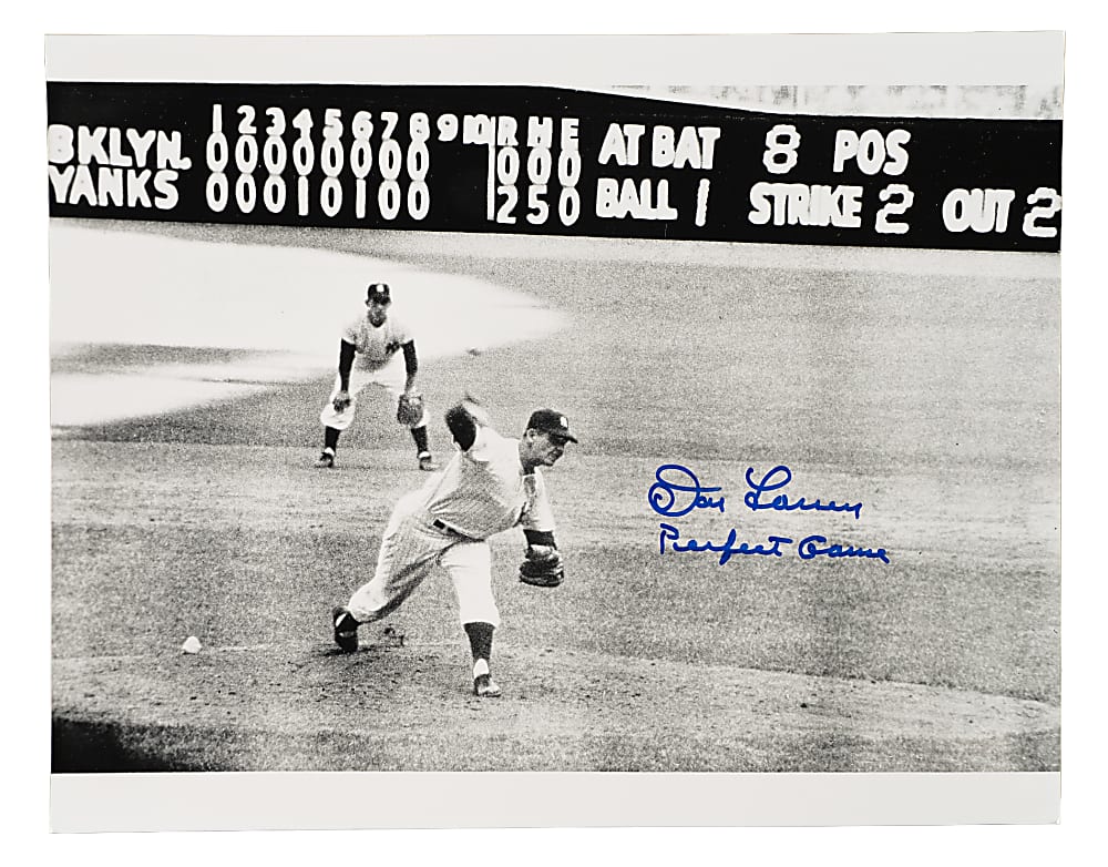 Don Larsen Signed 11 x 14 Photograph Collection (5) - Four with Perfect Game Inscriptions