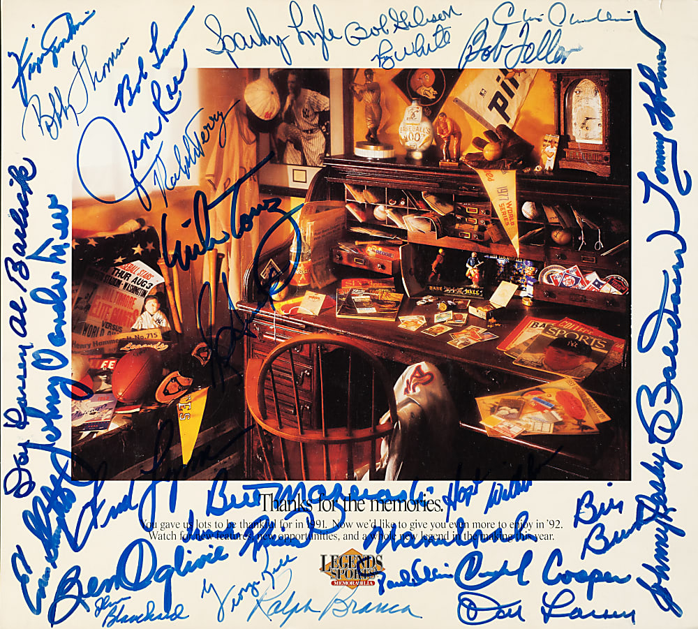 Hall of Famers and Stars Multi-Signed Promotional Card (32 Signatures)