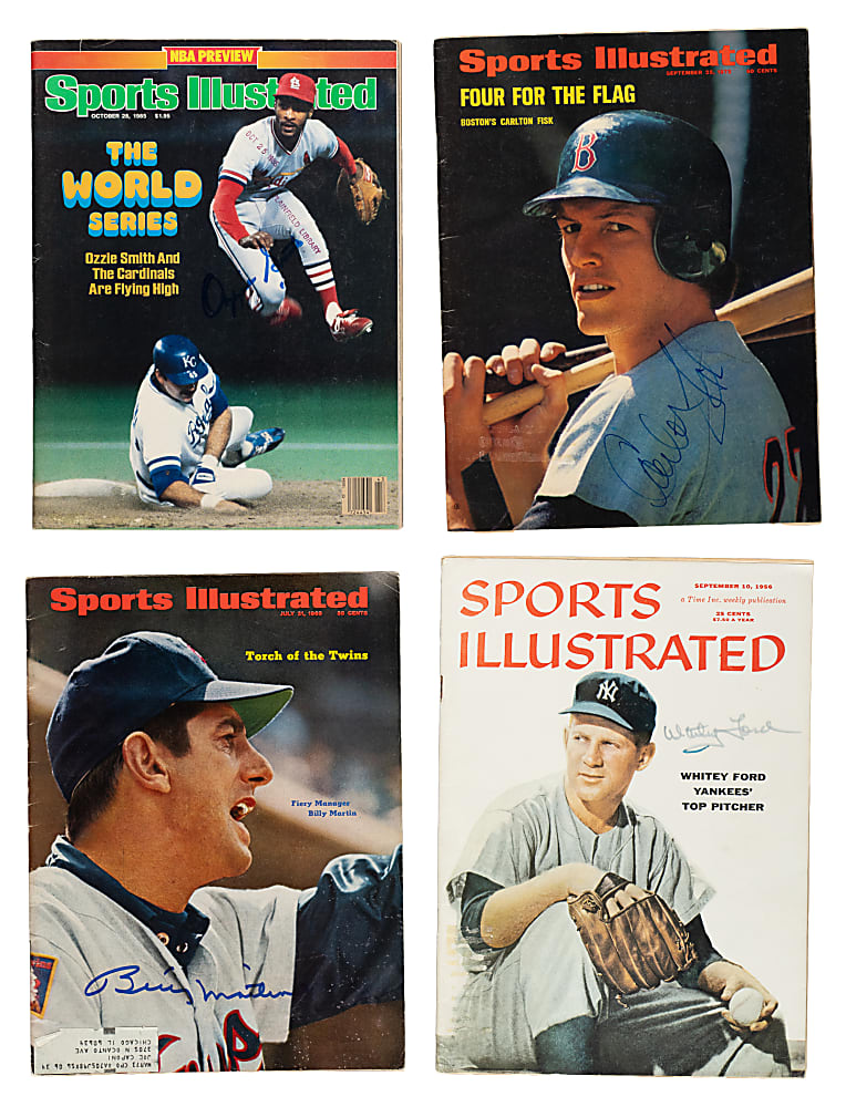 1955 to 1997 Signed Sports Illustrated Collection (18) Including Ford, Musial, and Gwynn