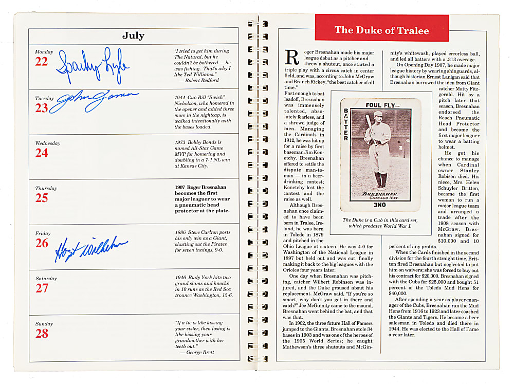 1991 "Baseball Card Engagement Book" Multi-Signed with 53 Signatures