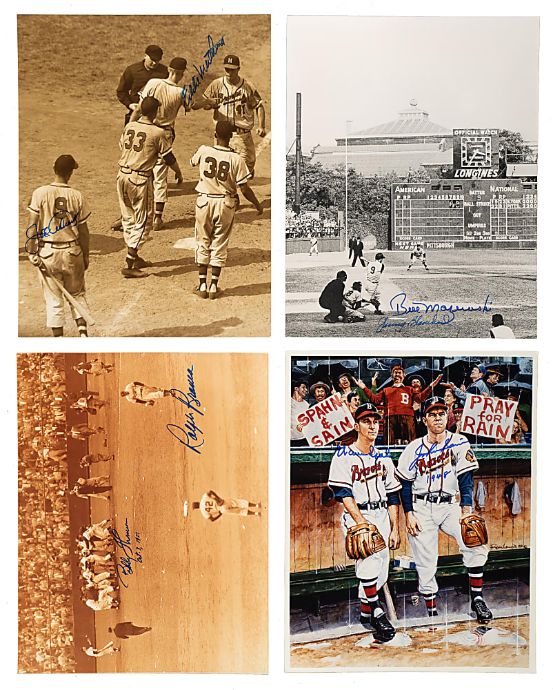 Hall of Fame and Superstar Dual-Signed 11 x 14 Photograph Collection (15)