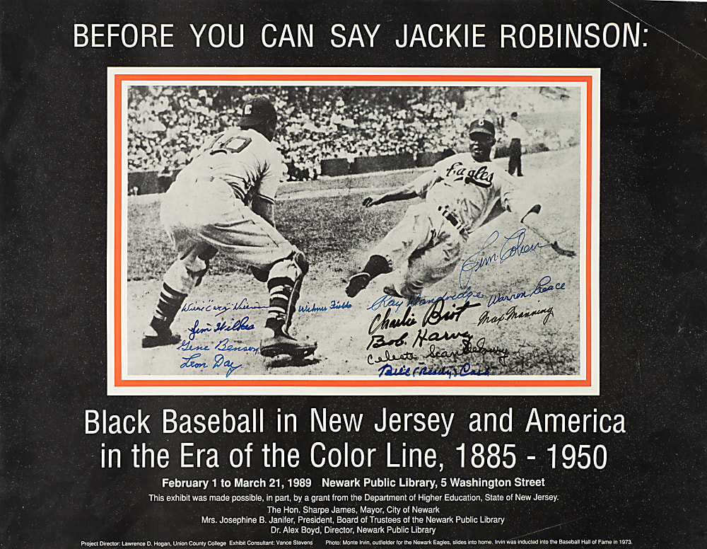 Negro Leaguers Multi-Signed Print Pair Including Monte Irvin, Buck O'Neil, Leon Day, and Mamie Johnson