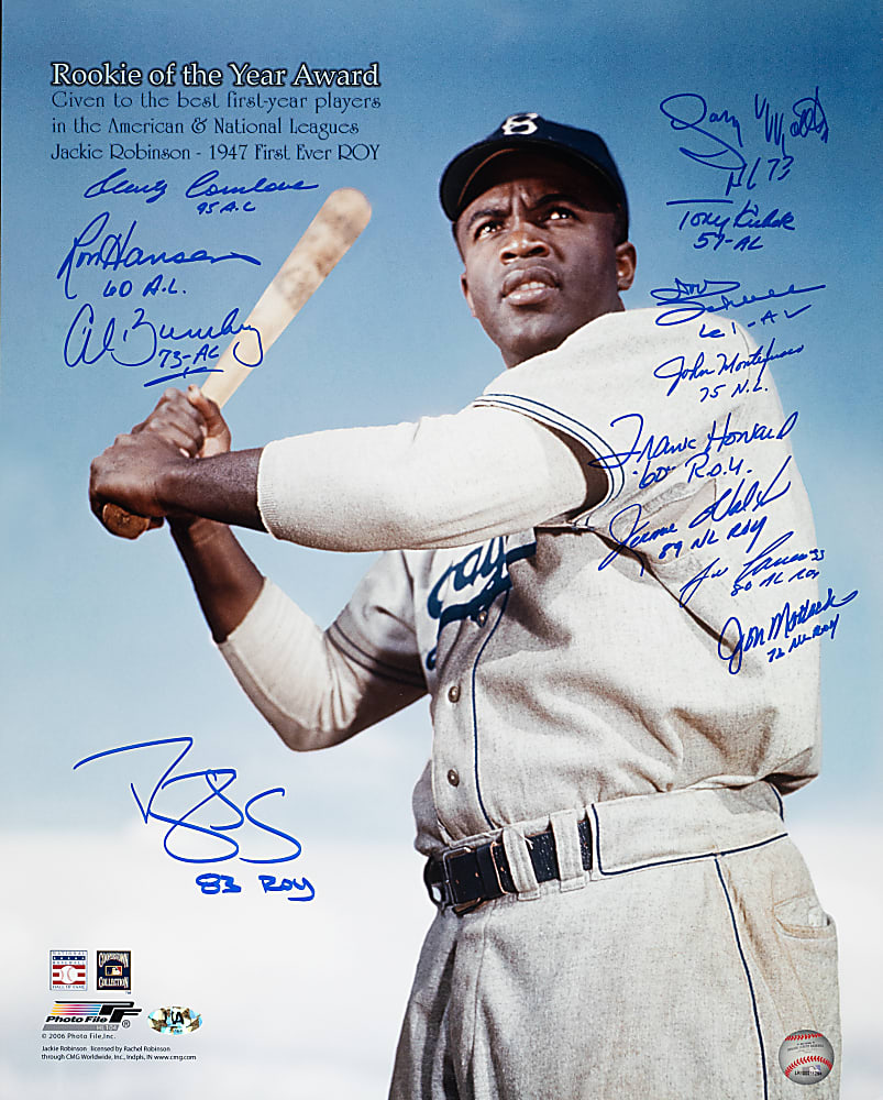 Rookie of the Year Award Winners Multi-Signed Large-Format Photograph