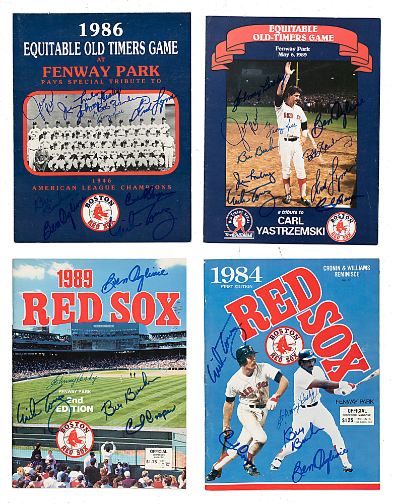 1984 to 1989 Boston Red Sox Multi-Signed Program Collection (8)