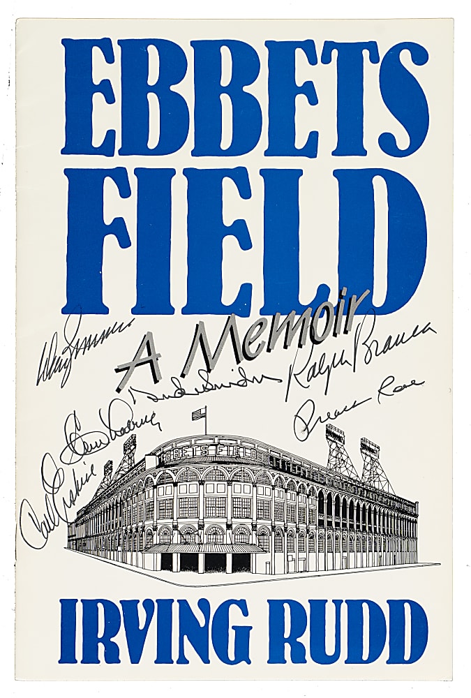 1984 "Ebbets Field - A Memoir" Book Signed by Six Brooklyn Dodgers