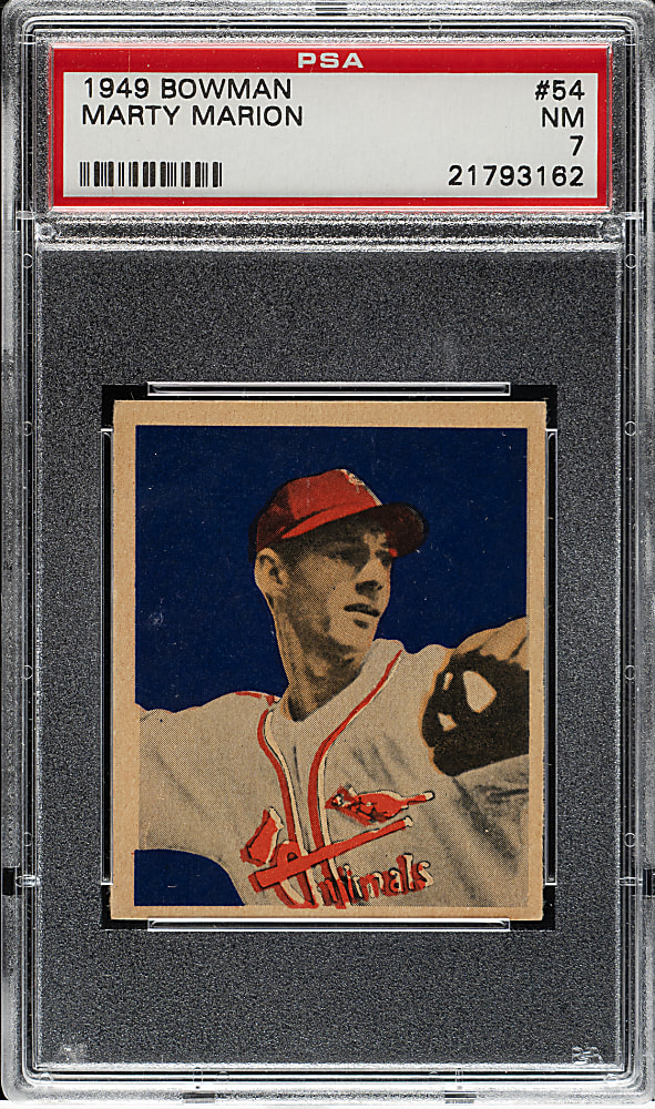 1949 Bowman #54 Marty Marion PSA NM 7