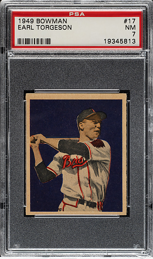 1949 Bowman #17 Earl Torgeson PSA NM 7
