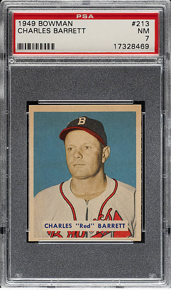 1949 Bowman #213 Charles Barrett PSA NM 7