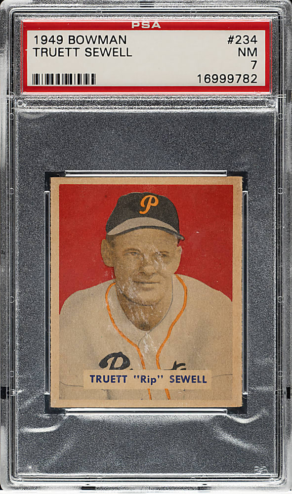1949 Bowman #234 Truett Sewell PSA NM 7