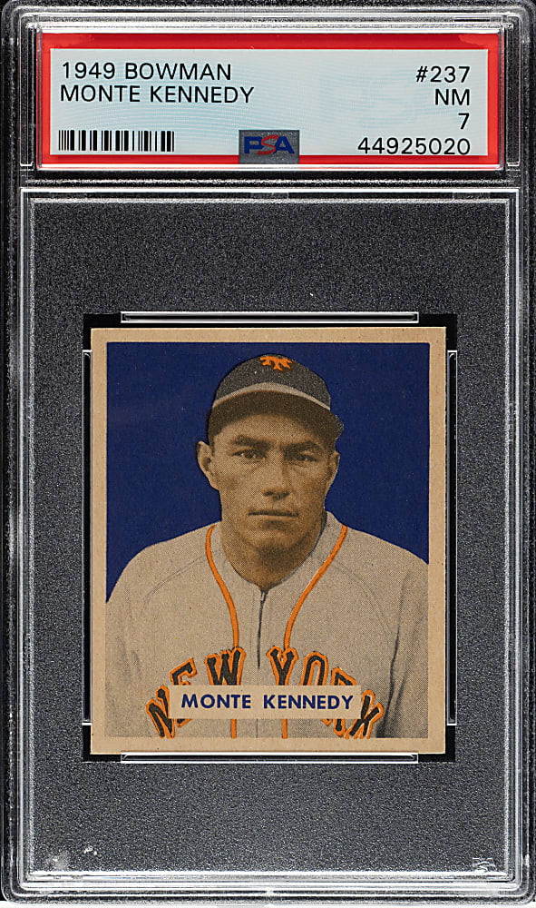 1949 Bowman #237 Monte Kennedy PSA NM 7