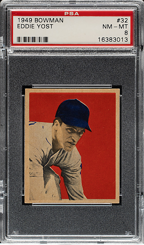 1949 Bowman #32 Eddie Yost PSA NM-MT 8