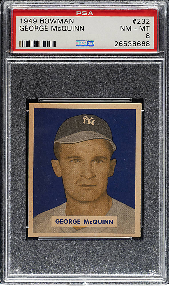 1949 Bowman #232 George McQuinn PSA NM-MT 8