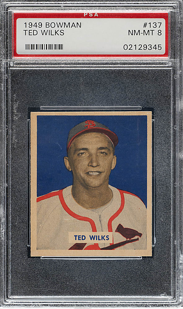 1949 Bowman #137 Ted Wilks PSA NM-MT 8